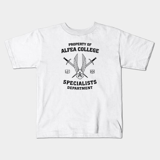 Property of Alfea College: Specialists Department Kids T-Shirt by BadCatDesigns